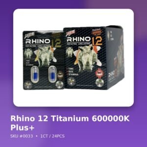 Rhino 12 Titanium 600000K Plus+