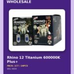 Rhino 12 Titanium 600000K Plus+ - wholesale pack and details