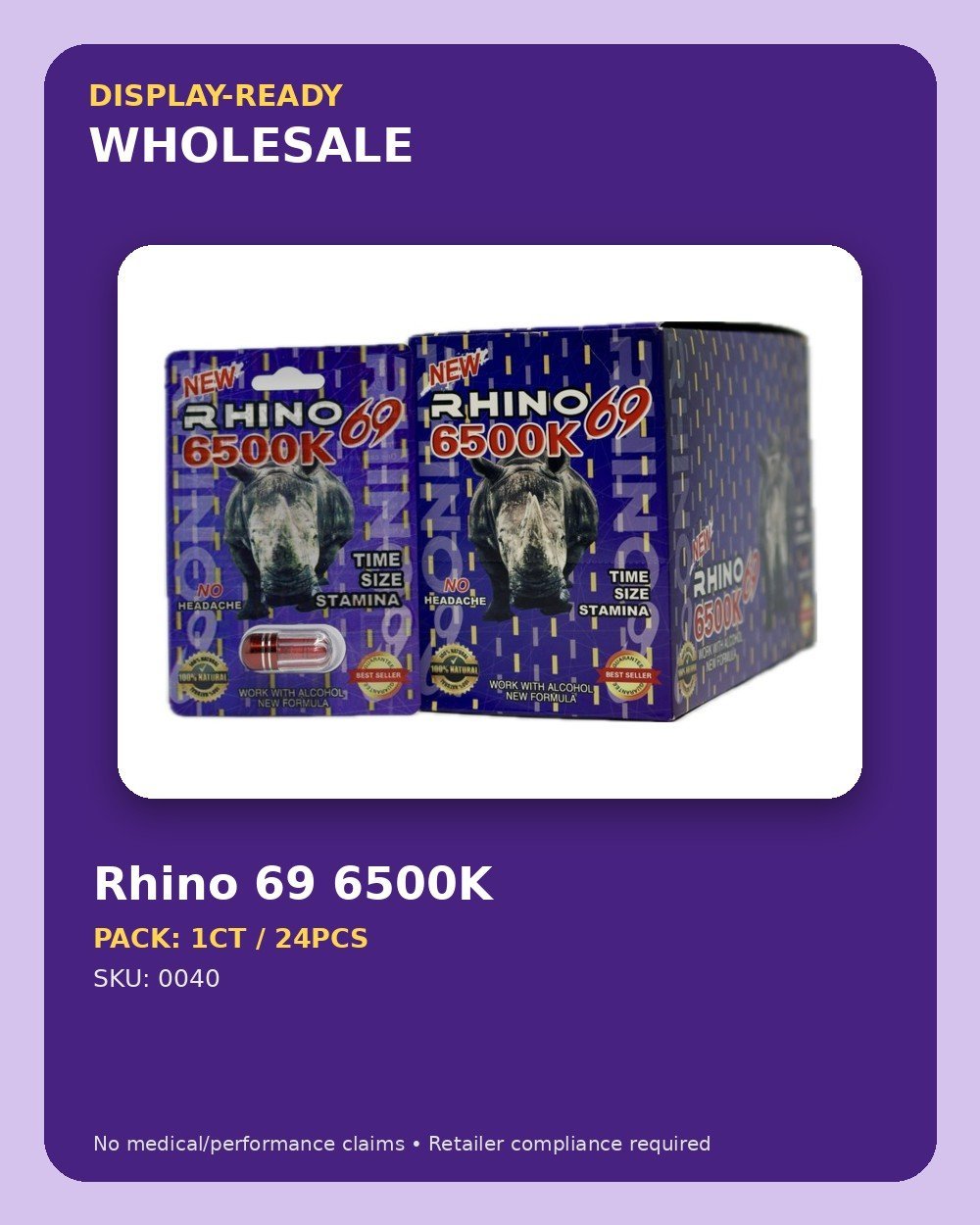 Rhino 69 6500K - wholesale pack and details