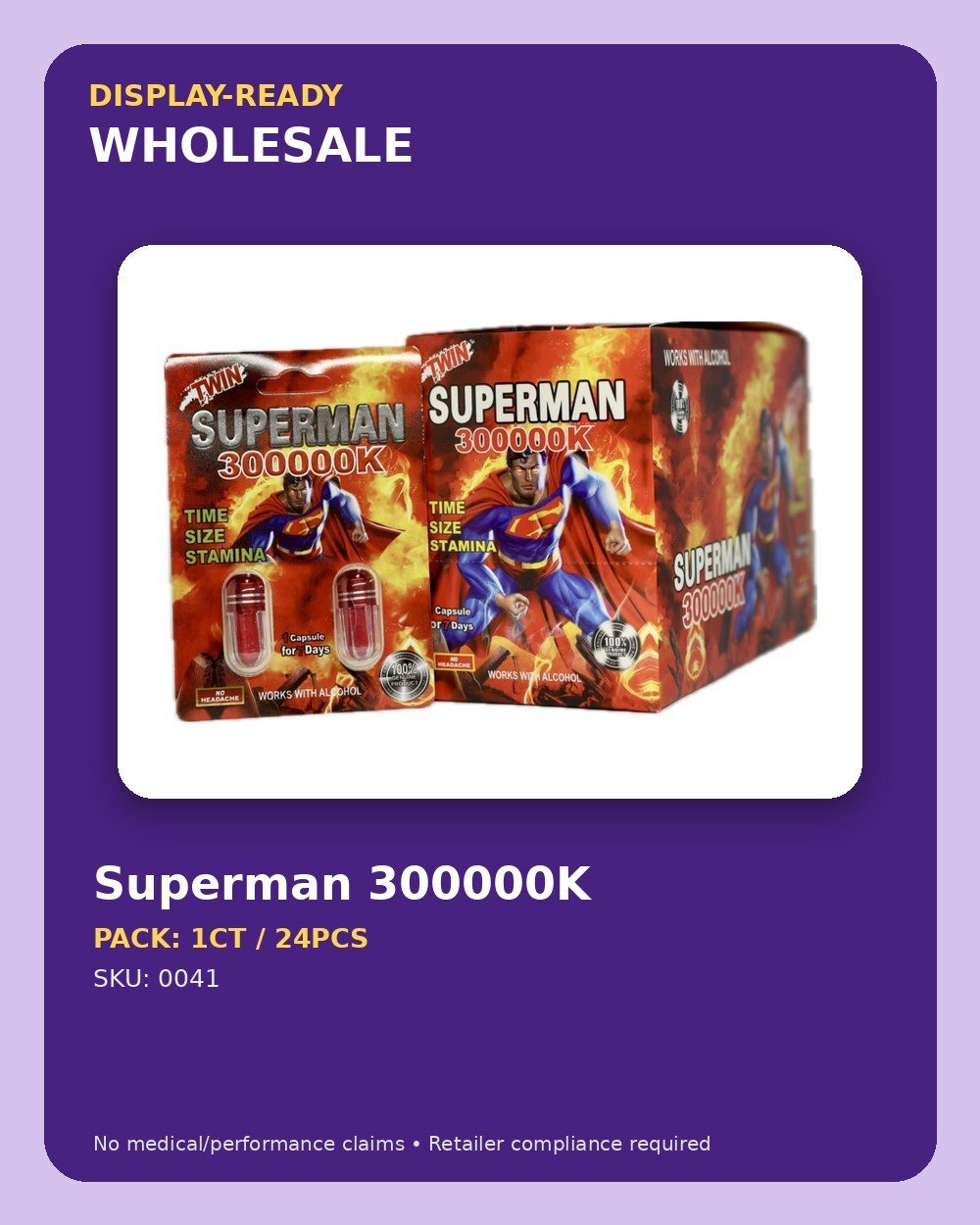 Superman 300000K - wholesale pack and details