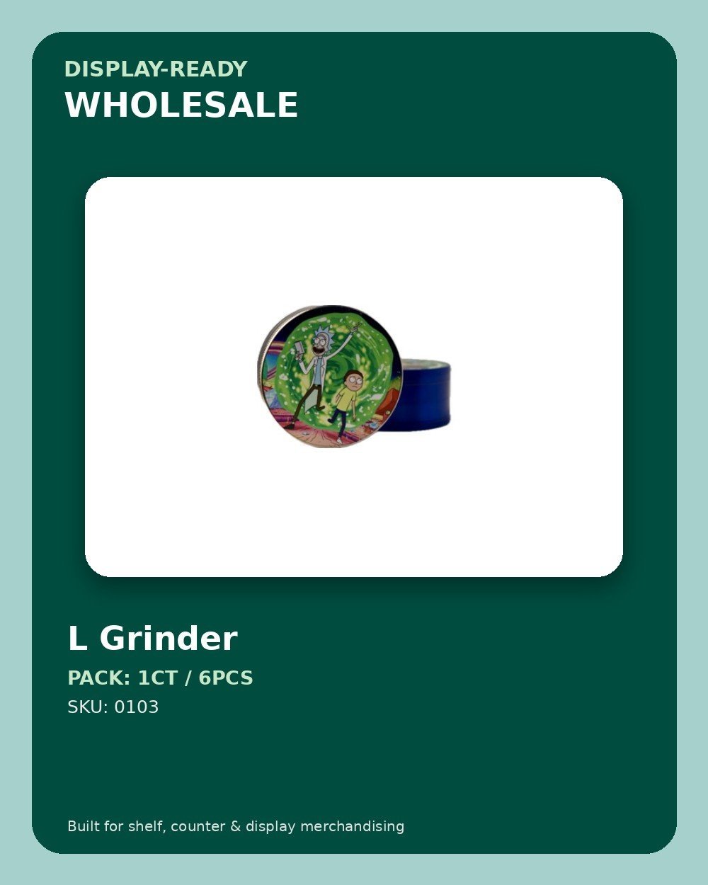 L Grinder - wholesale pack and details