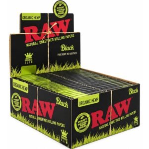 RAW Black Organic Hemp Rolling Papers 32 Leaves (Rolling Papers)