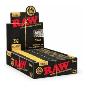 RAW Black 1¼ Rolling Papers 50 Leaves (Rolling Papers)