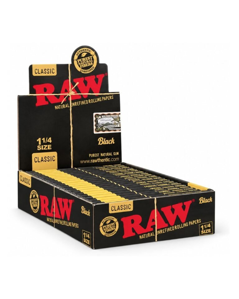 RAW Black 1¼ Rolling Papers 50 Leaves (Rolling Papers)