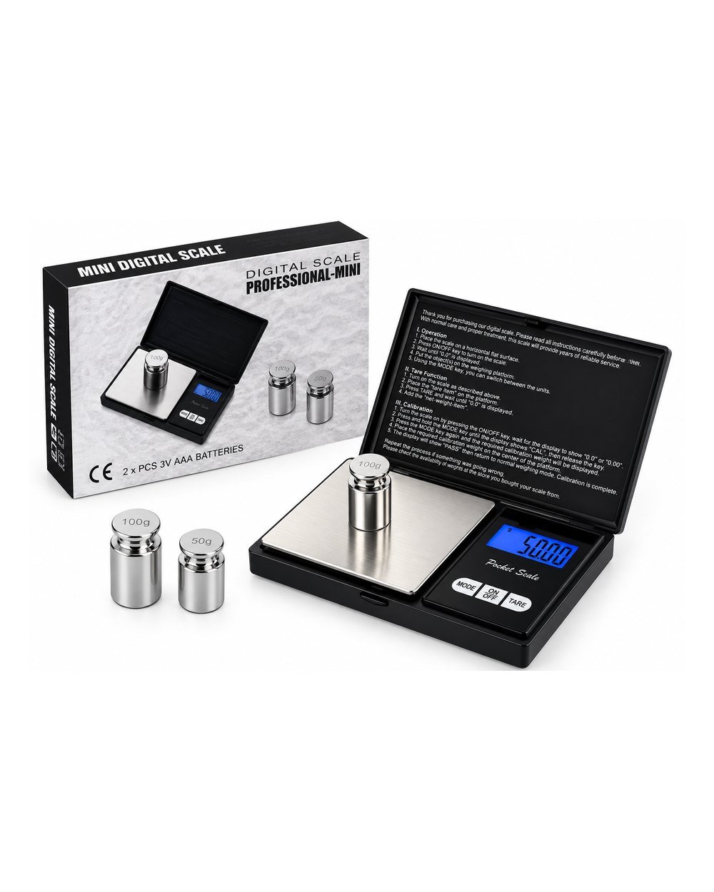 Digital Professional- Mini Scale 500G x 0.01G Includes 2 AAA Batteries - wholesale