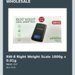 RW-8 Right Weight Scale 1000g x 0.01g - wholesale pack and details