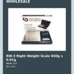 RW-3 Right Weight Scale 650g x 0.01g - wholesale pack and details