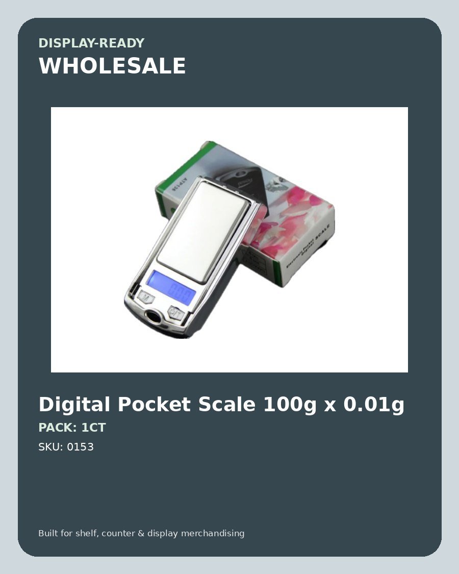 Digital Pocket Scale 100g x 0.01g - wholesale pack and details