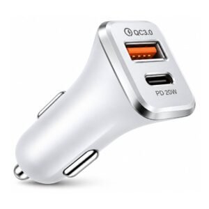 Dual Port Car Charger 3.1A (USB + Type-C)