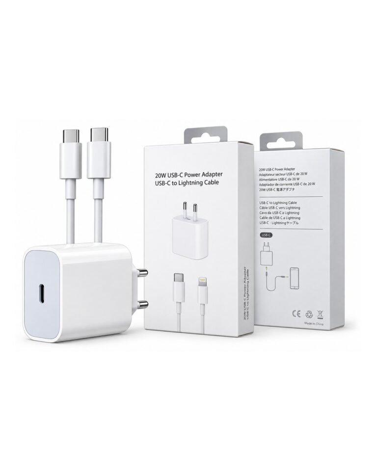 USB-C 20W Power Adapter + USB-C to Lightning Cable
