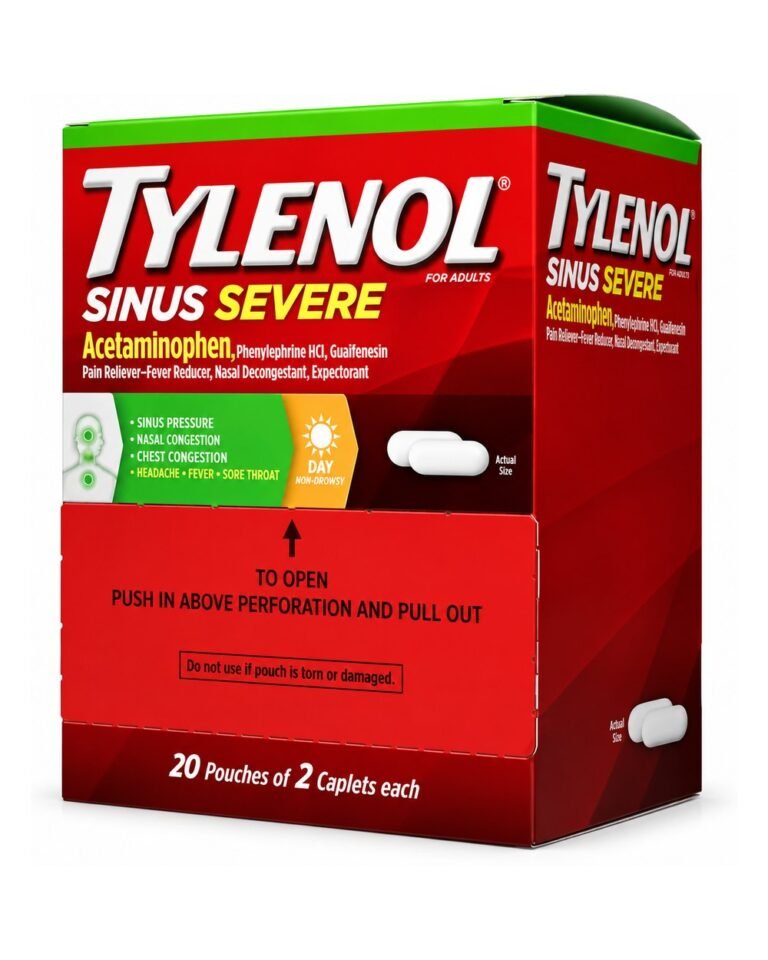 Tylenol Sinus Severe Caplets (20 Pouches x 2 Caplets)