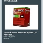 Tylenol Sinus Severe Caplets (20 Pouches x 2 Caplets) - wholesale pack and details