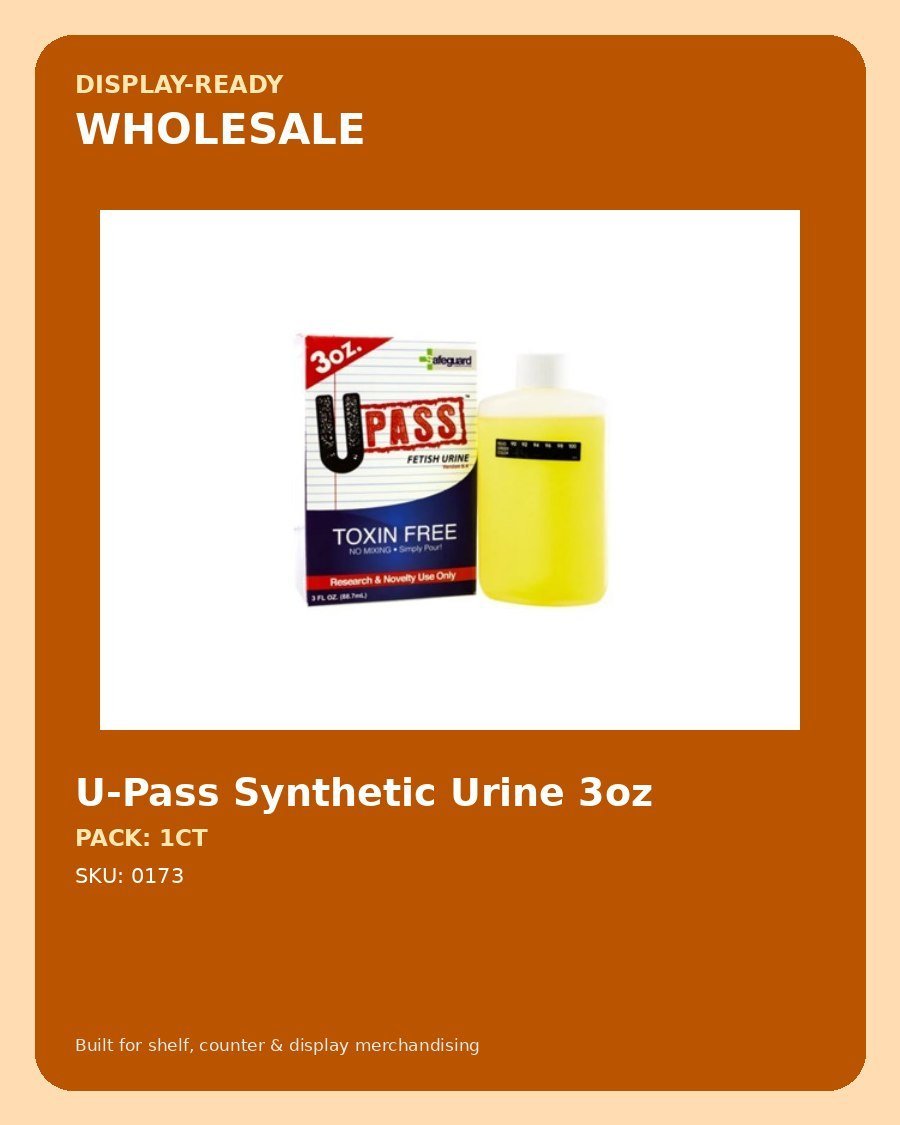 U-Pass Synthetic Urine 3oz - wholesale pack and details
