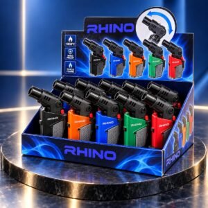 Rhino Pistol Torch Lighter Assorted Colors