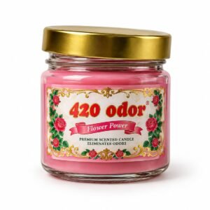 420 Odor Candle - Flower Power (Jar)