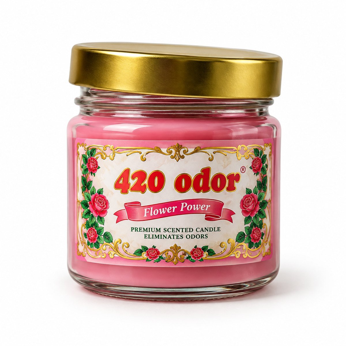 420 Odor Candle - Flower Power (Jar)