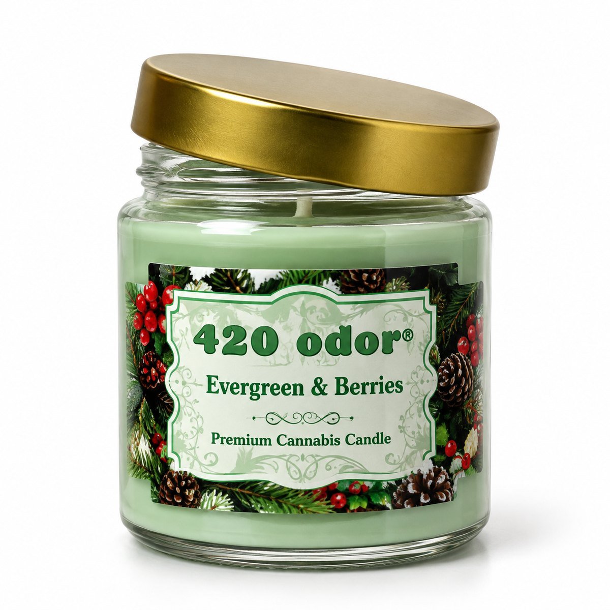 420 Odor Candle - Evergreen & Berries