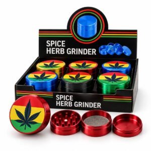Rasta Leaf Herb Grinder 1CT