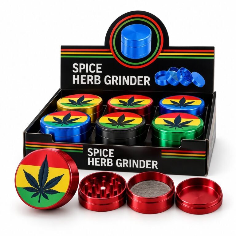 Rasta Leaf Herb Grinder 1CT