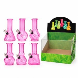 Mini Glass Bongs 6 Inches Assorted Designs
