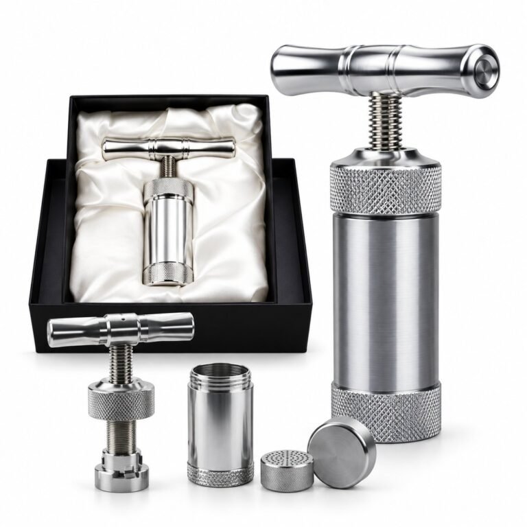 Metal Pollen Press T- Handle Big