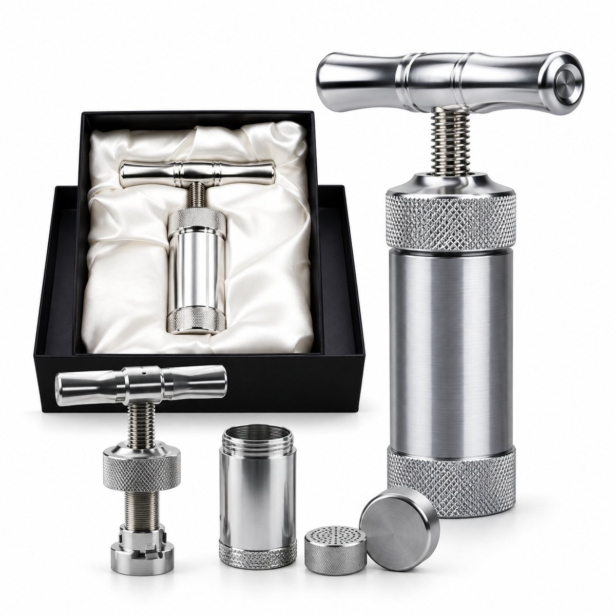 Metal Pollen Press T- Handle Big