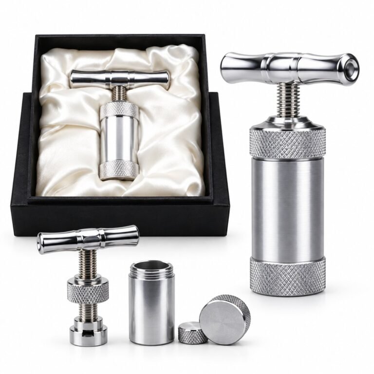 Metal Pollen Press T- Handle Small