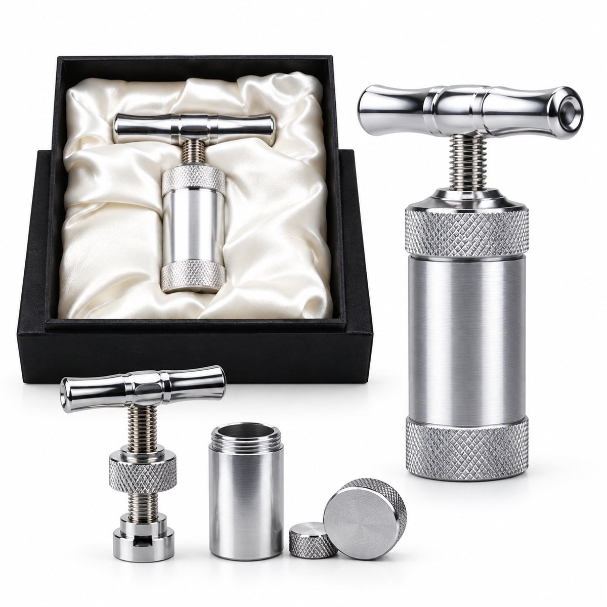 Metal Pollen Press T- Handle Small