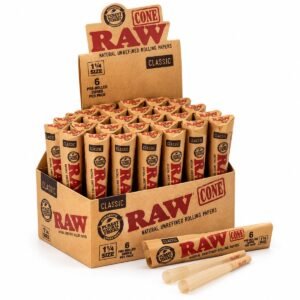 RAW Classic 1¼ Pre- Rolled Cones 6pk (Rolling Papers)