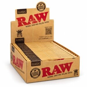 RAW Classic King Size Slim Rolling Papers 32 Leaves (Rolling Papers)