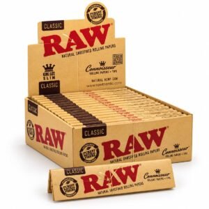RAW Classic Connoisseur King Size Rolling Papers + Tips 32 Leaves / 32 Tips (Rolling Papers)