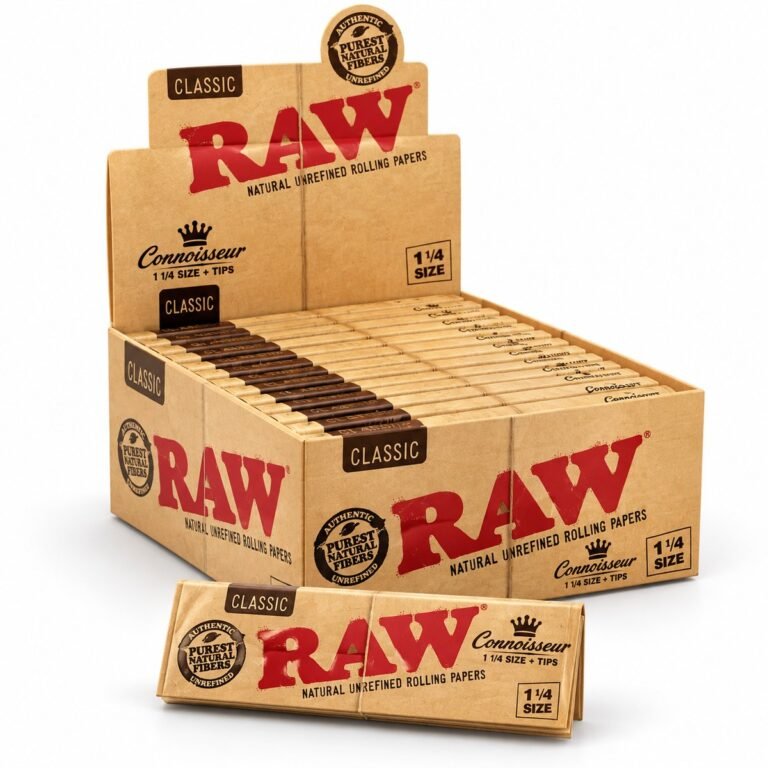 RAW Classic Connoisseur 1¼ Rolling Papers + Tips 50 Leaves / 50 Tips (Rolling Papers)