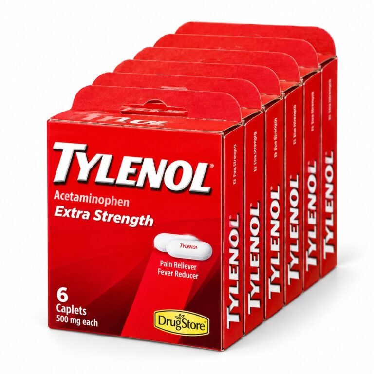 Tylenol Extra Strength 500MG Caplets 6CT (3 Pouches x 2 Caplets)