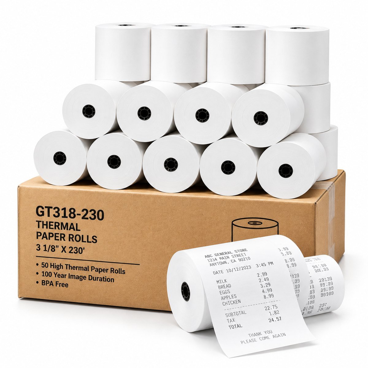 THERMAL PAPER ROLLS 3⅛” X 230 FT