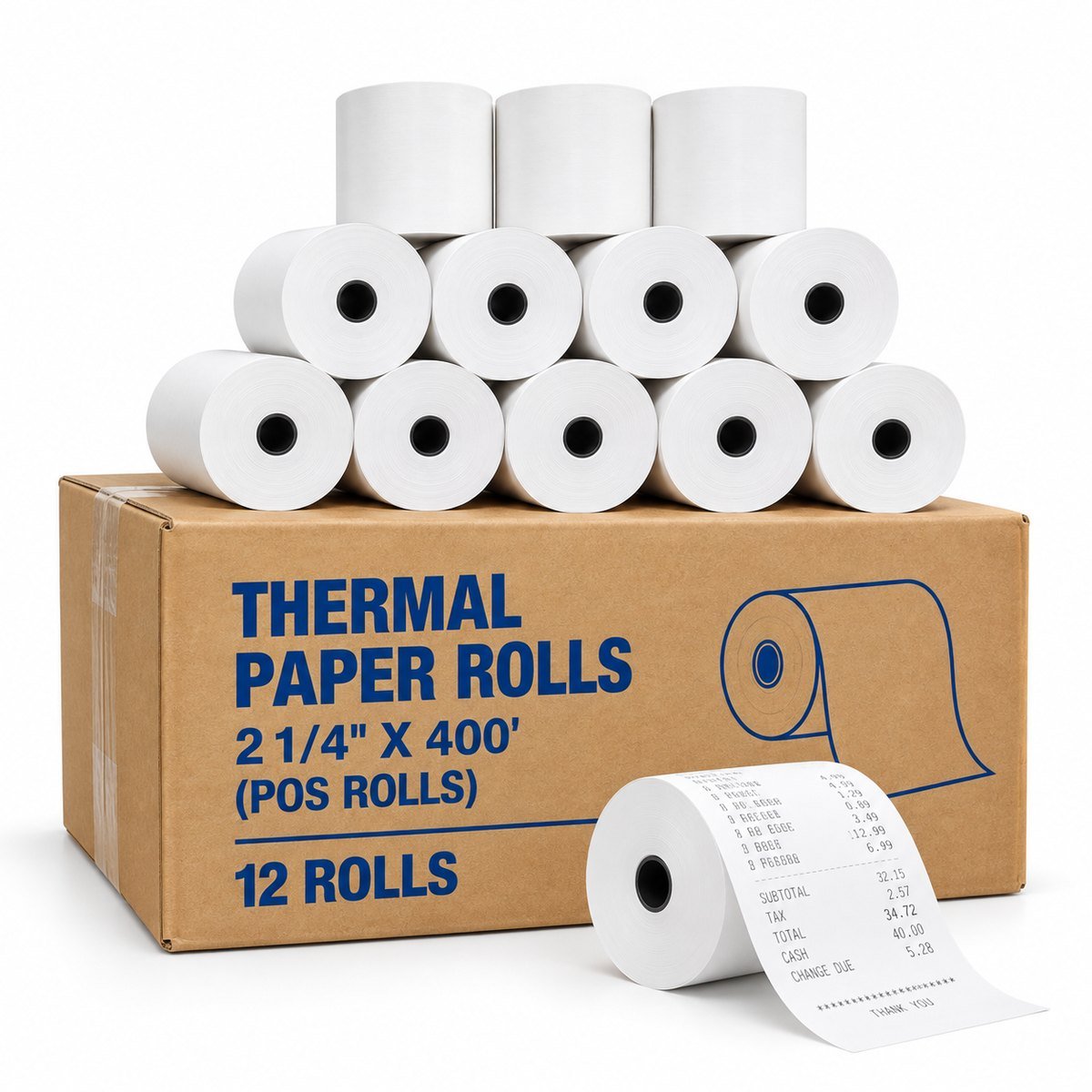 Thermal Paper Rolls 2 1/4” x 400’ (alt view)
