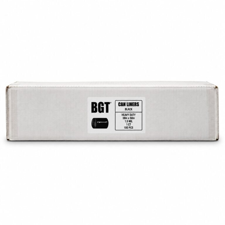 BGT Can Liners Black Heavy Duty 38in x 58in 1.5mil