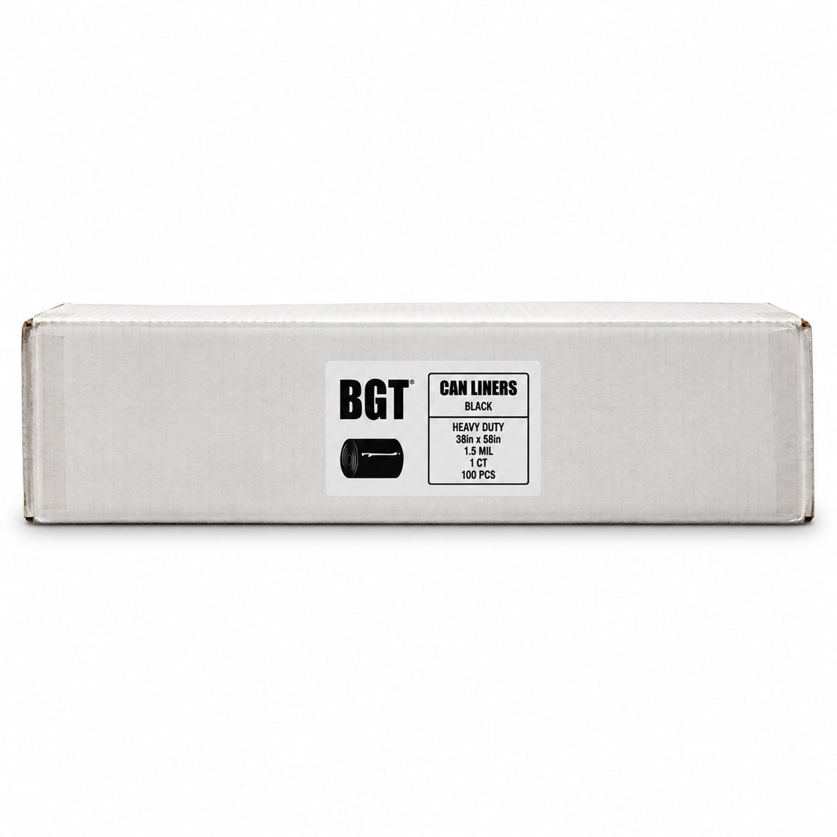 BGT Can Liners Black Heavy Duty 38in x 58in 1.5mil