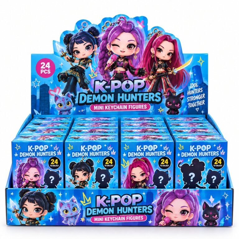 K-Pop Demon Hunters Mini Keychain Figures Display